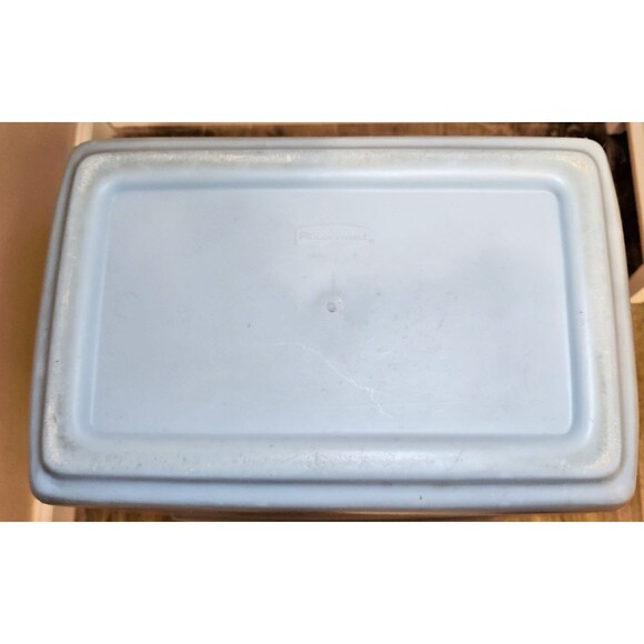 Vintage Rubbermaid Dixie Cup Blue 13 Gallon # 2395 Trash Garbage Can RARE 80s - Picture 11 of 12